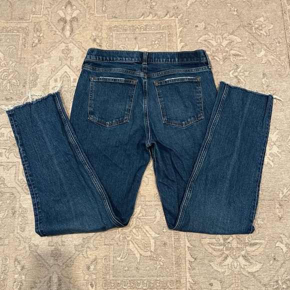 Abercrombie & Fitch Mid Rise 90s Straight Jeans With Raw Hem Size 29 Regular - Picture 4 of 6